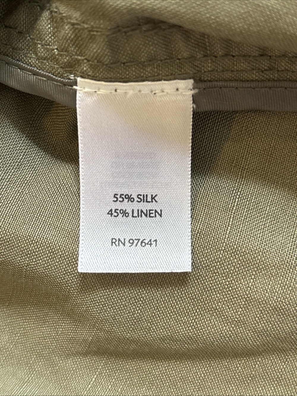 J. Jill Olive Green Utility Vest Silk Linen Blend Button Front Sleeveless Medium - Picture 8 of 11